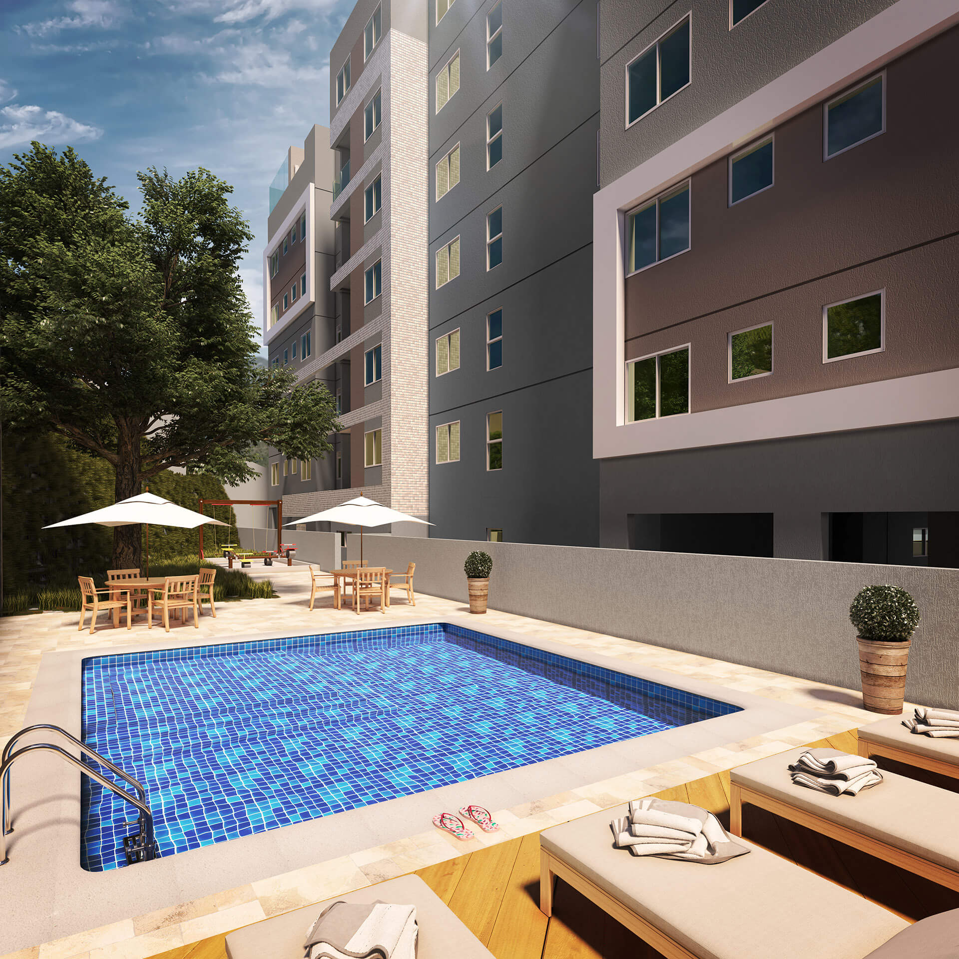 Imagem da Piscina do Infinity Residencial
